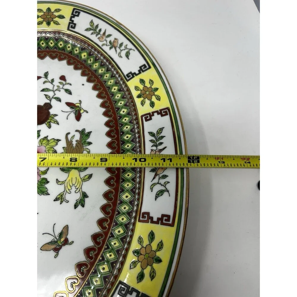Vintage Chinese Famille Rose Platter 16x12 & 8 Bowls 9